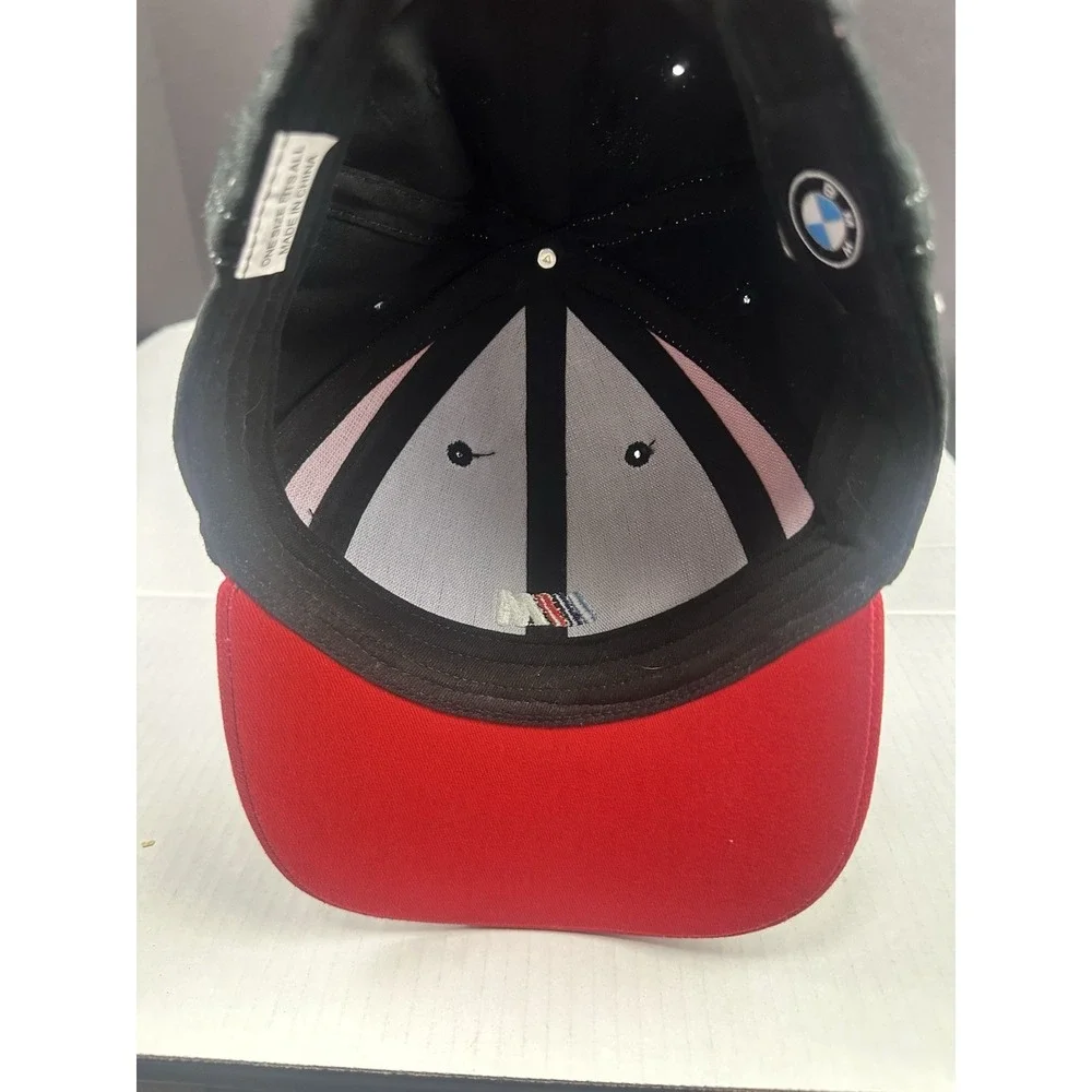 BMW M Motorsport Adjustable Strapback Black/Red Hat Cap M3 M5